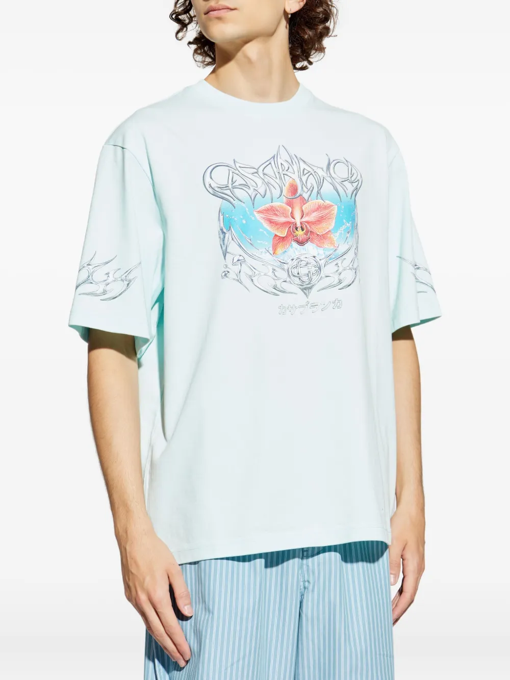 Casablanca T-shirt met print Blauw