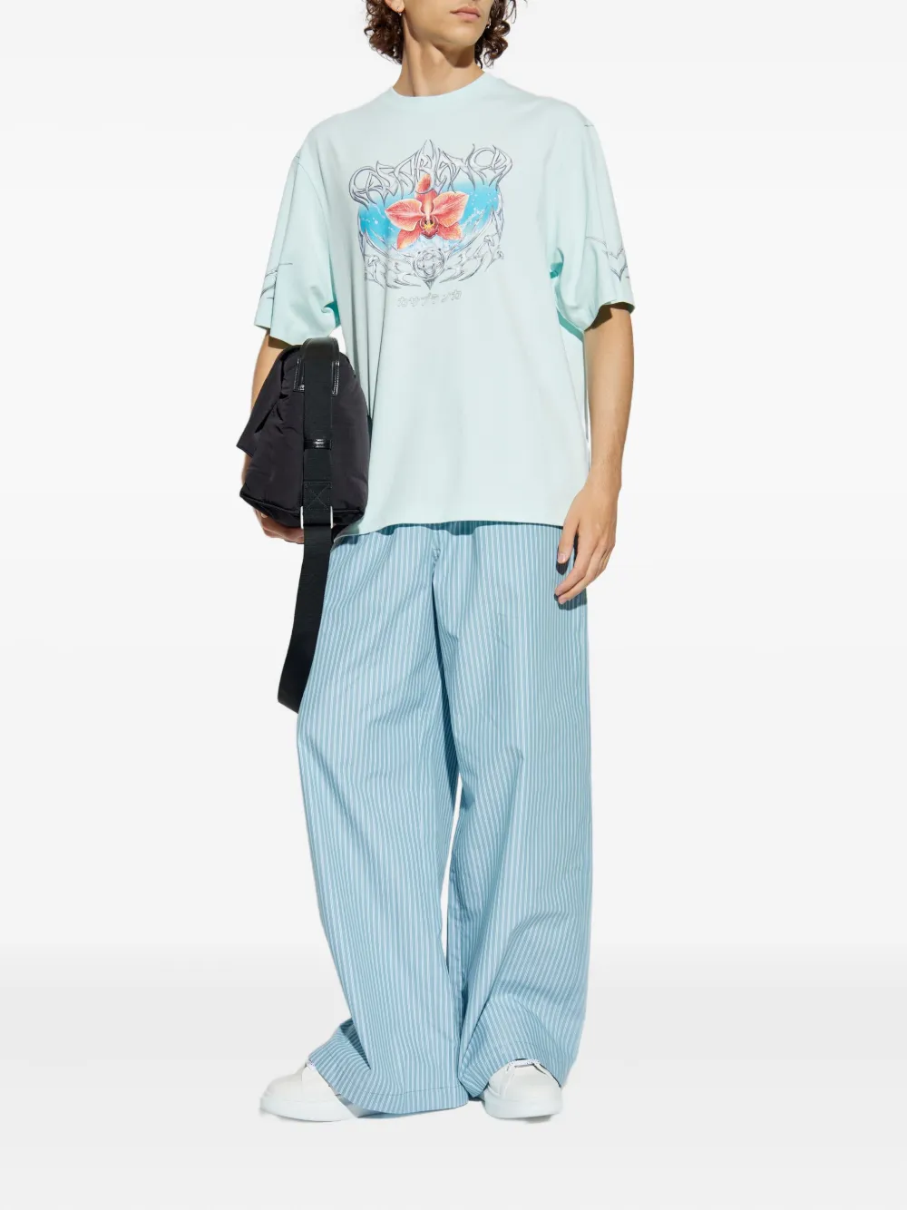 Casablanca T-shirt met print - Blauw