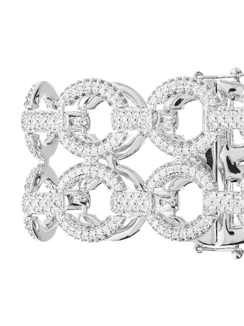Self-portrait Crystal-embellished Chain Bracelet In Silver