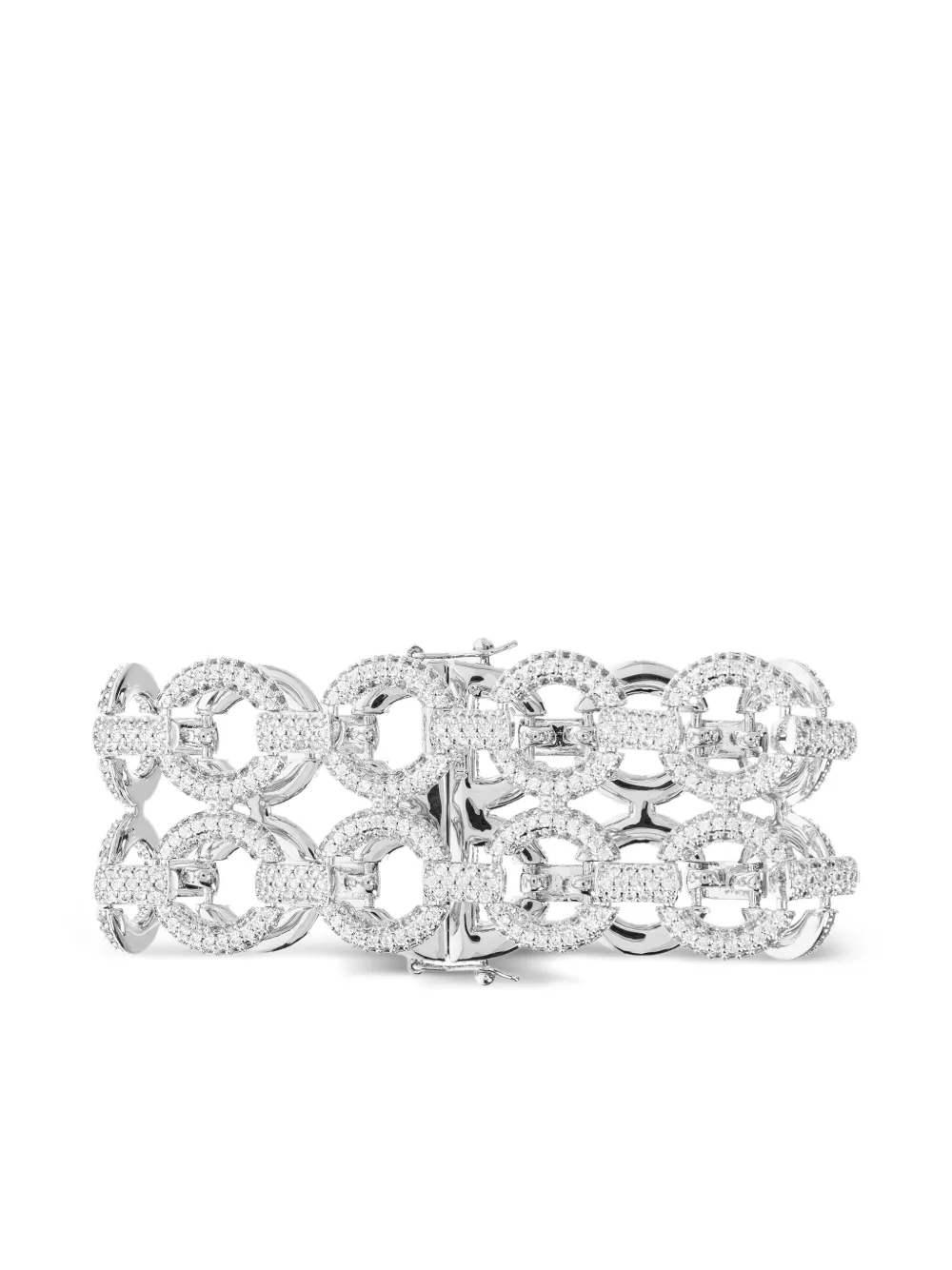 Self-Portrait crystal-embellished chain bracelet | Silver | Image 1