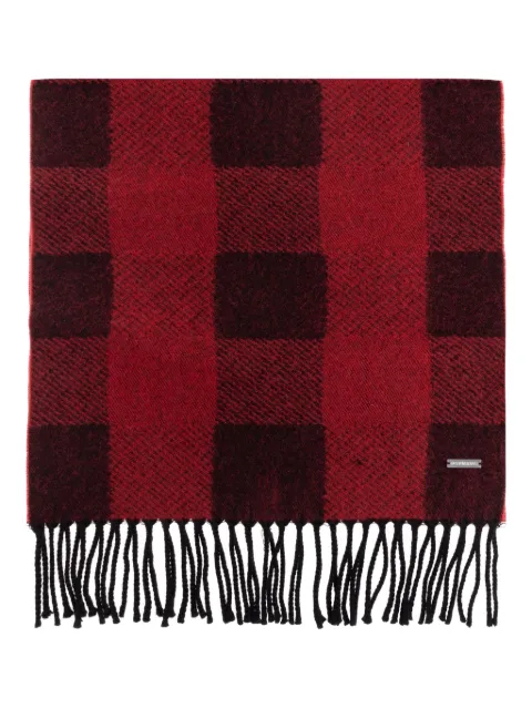 DSQUARED2 checked fringed scarf