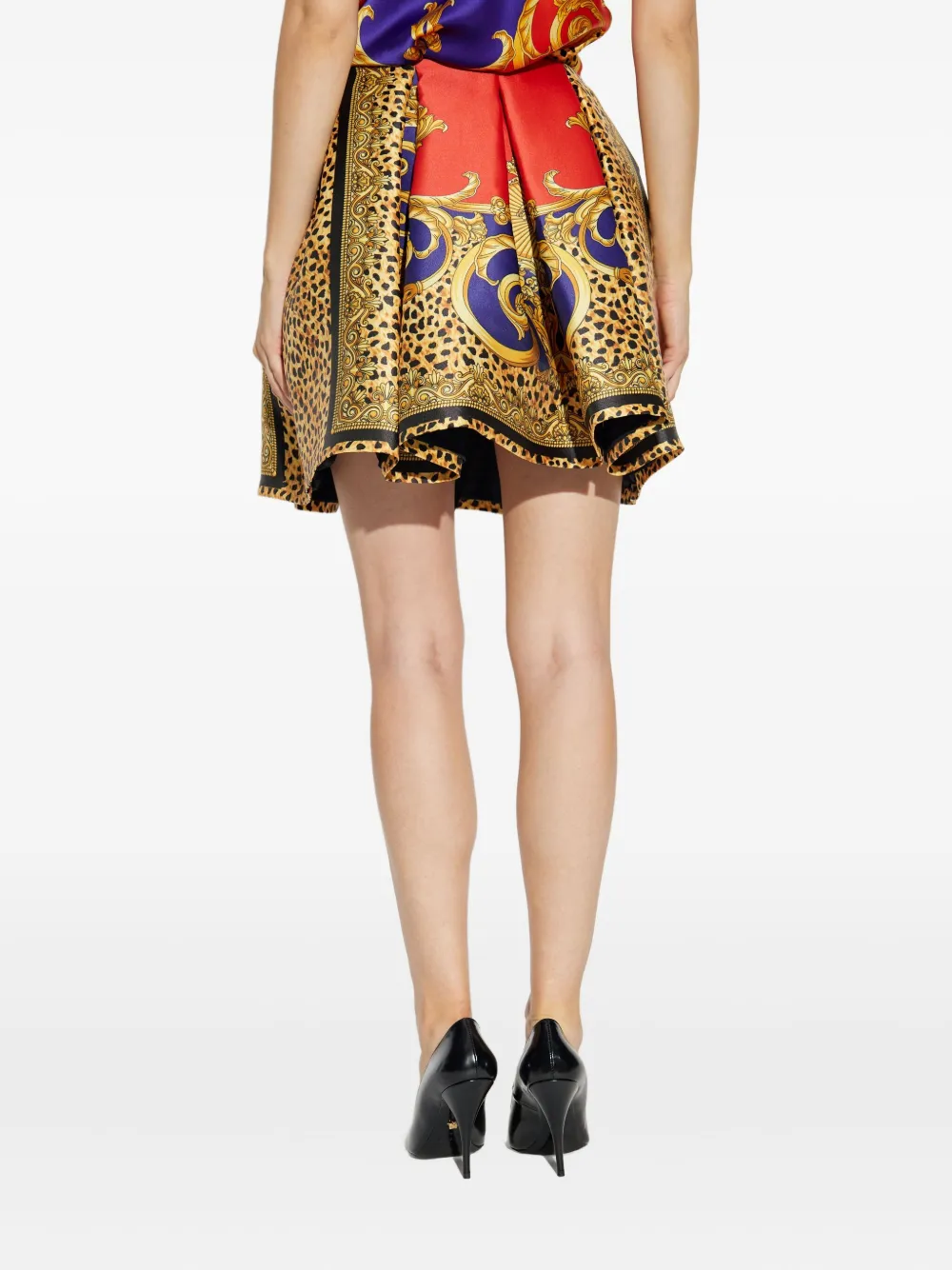Versace Mini-plooirok met ballet Geel