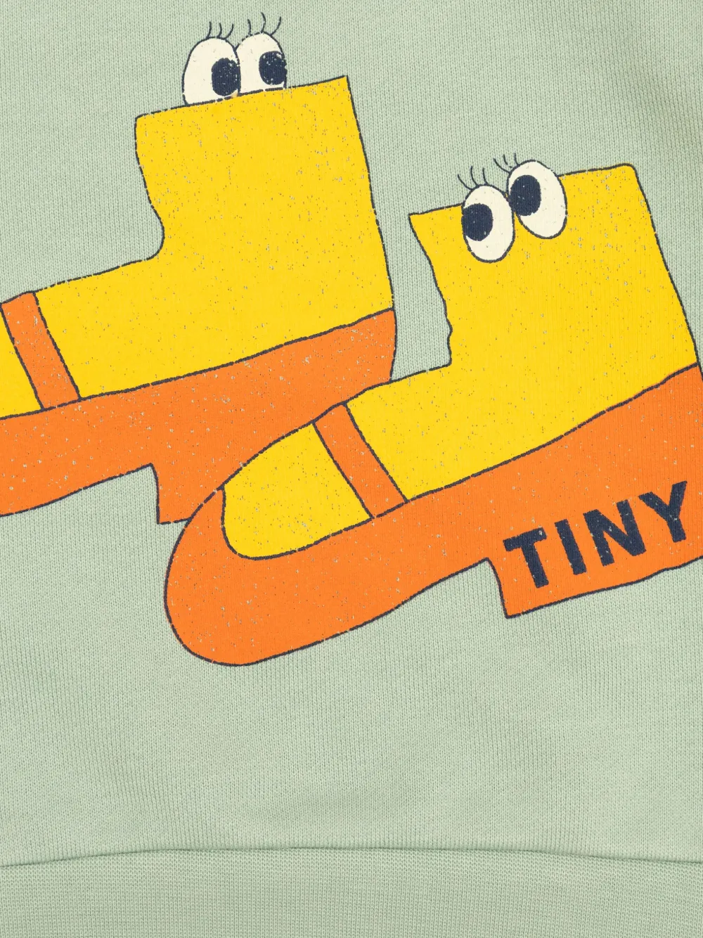 Tiny Cottons Sweater met schoenprint van biologisch katoen Groen