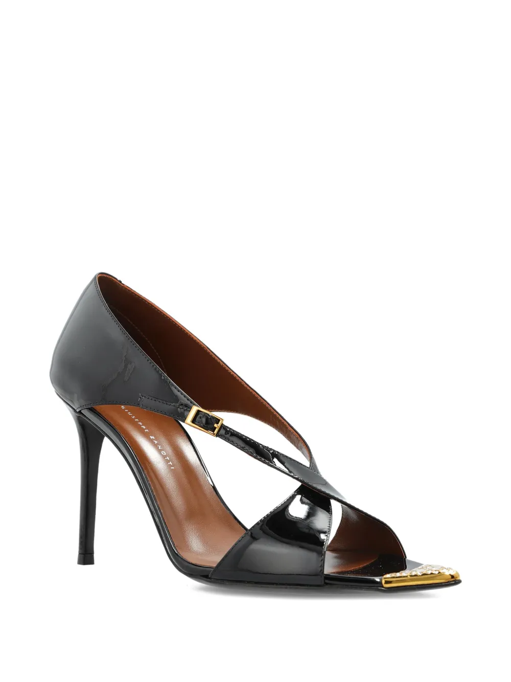 Giuseppe Zanotti 90mm Intrigo patent-leather cross-strap heeled sandals | Heeled Pumps | Image 2