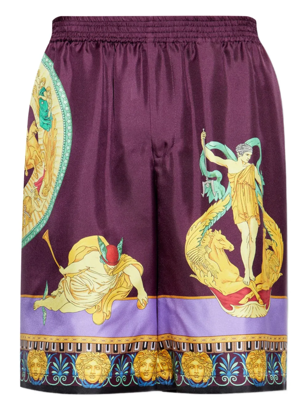 Versace Elastische shorts Paars