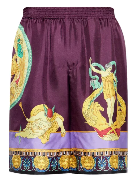 Versace elasticated silk shorts