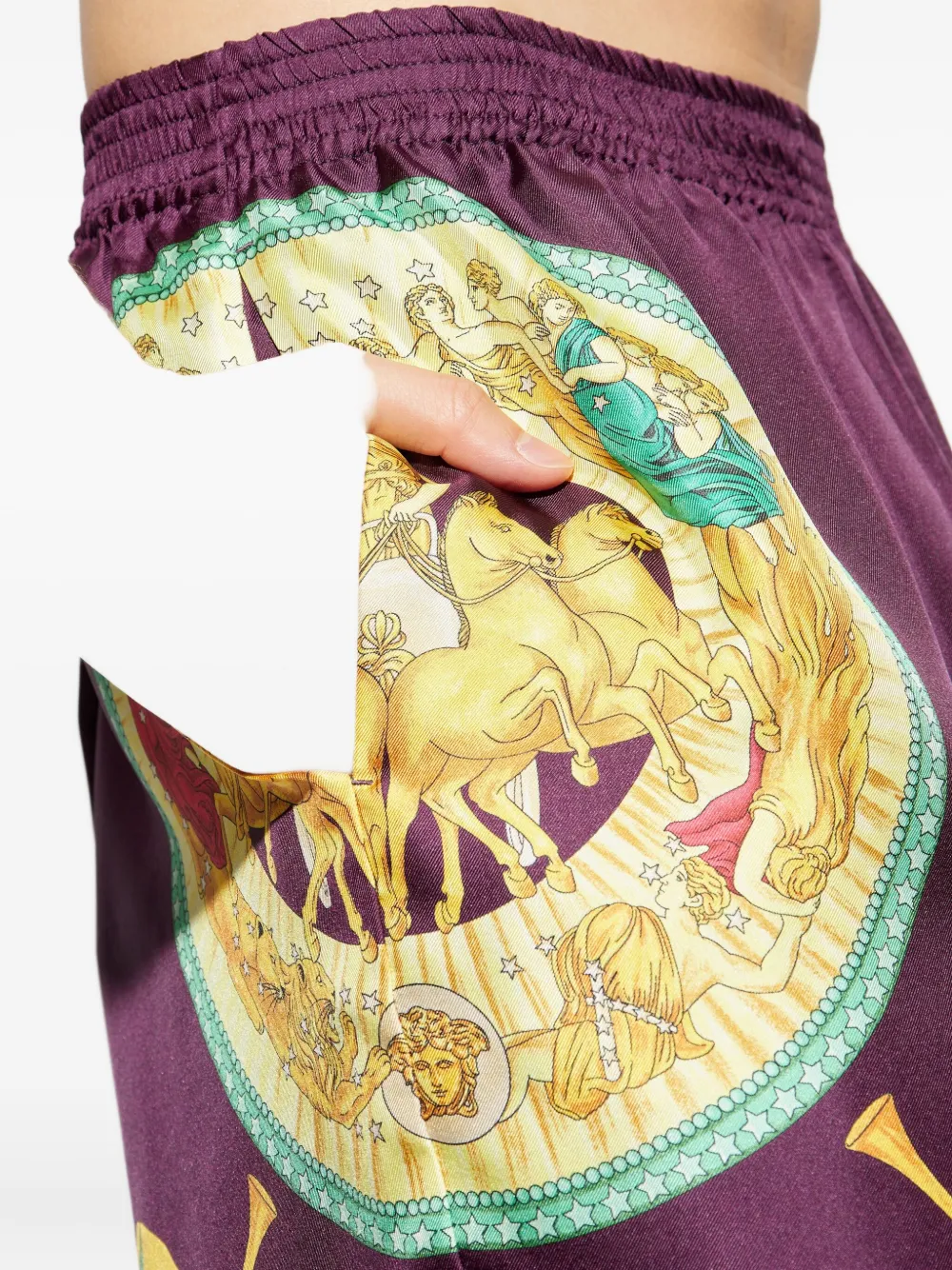 Versace Elastische shorts Paars