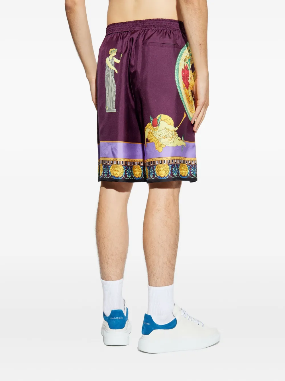 Versace Elastische shorts Paars