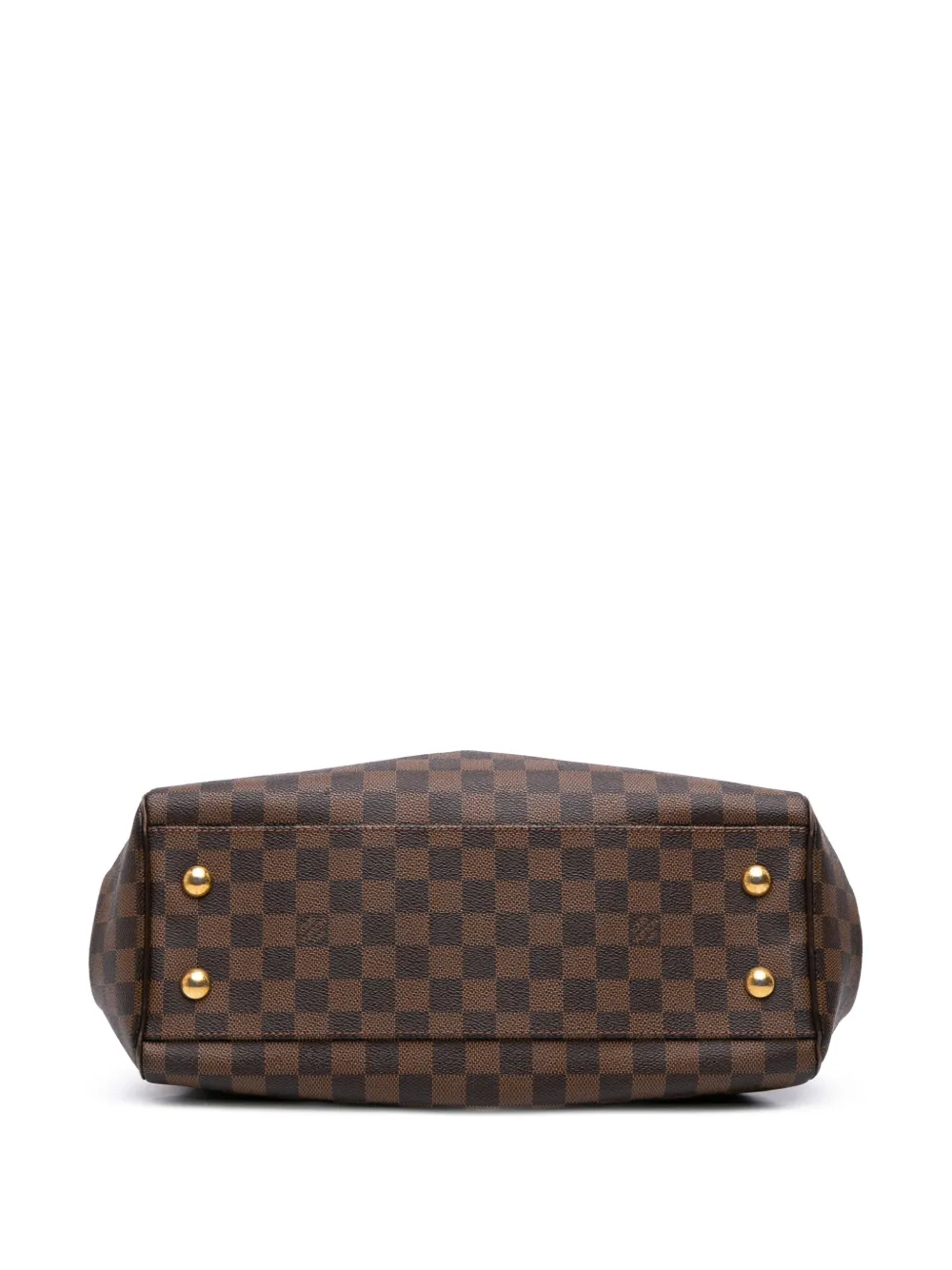 Pre-owned Louis Vuitton 2009 Damier Ebene Trevi Pm Satchel In Brown