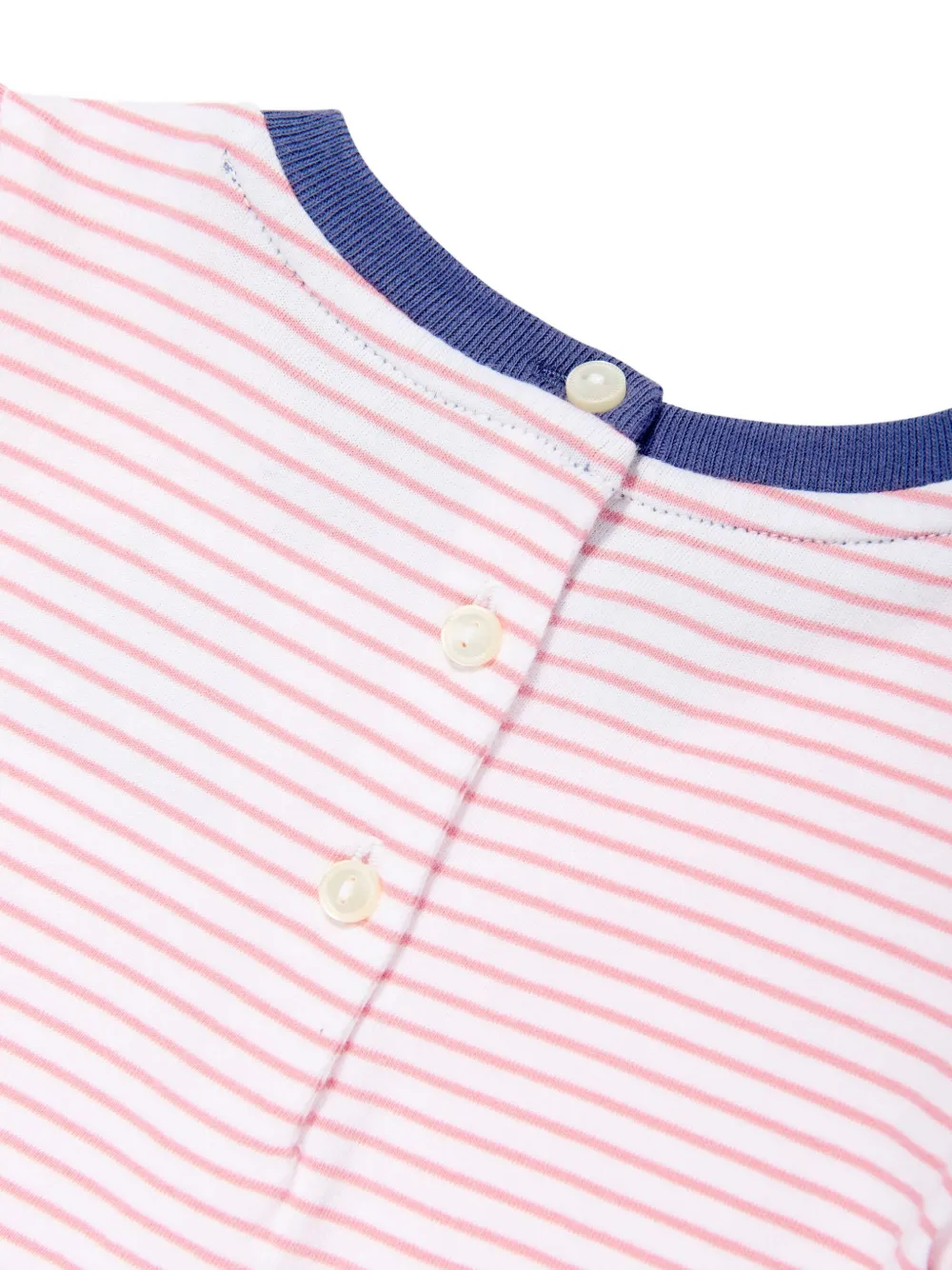 POLO RALPH LAUREN KIDS striped ruffled dress Wit