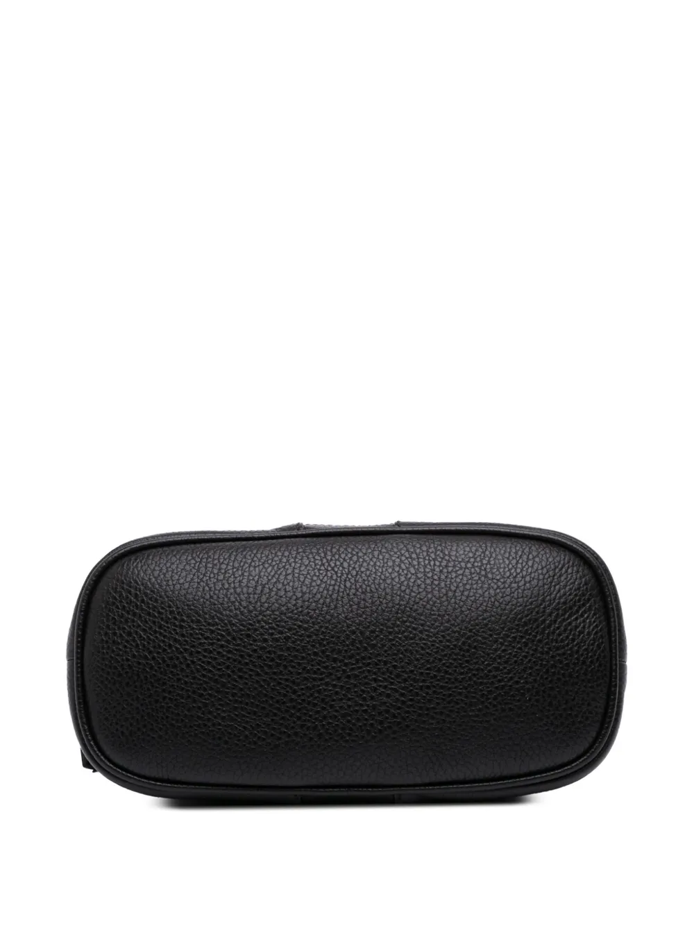 Pre-owned Gucci 2016-2025 Mini Leather Web Dome Satchel In Black