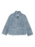 Simonetta Ravizza zip-front shearling jacket - Blue