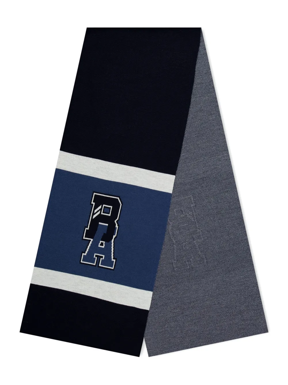 Hugo Boss Varsity-stripe Wool Scarf In Blue