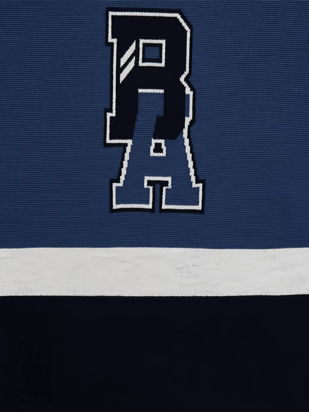 BOSS varsity-stripe wool scarf Blauw