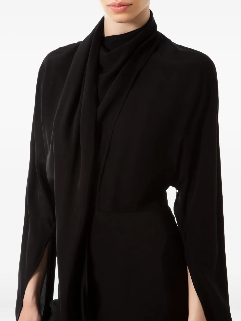 Aleksandre Akhalkatsishvili maxi-jurk met sjaal Zwart