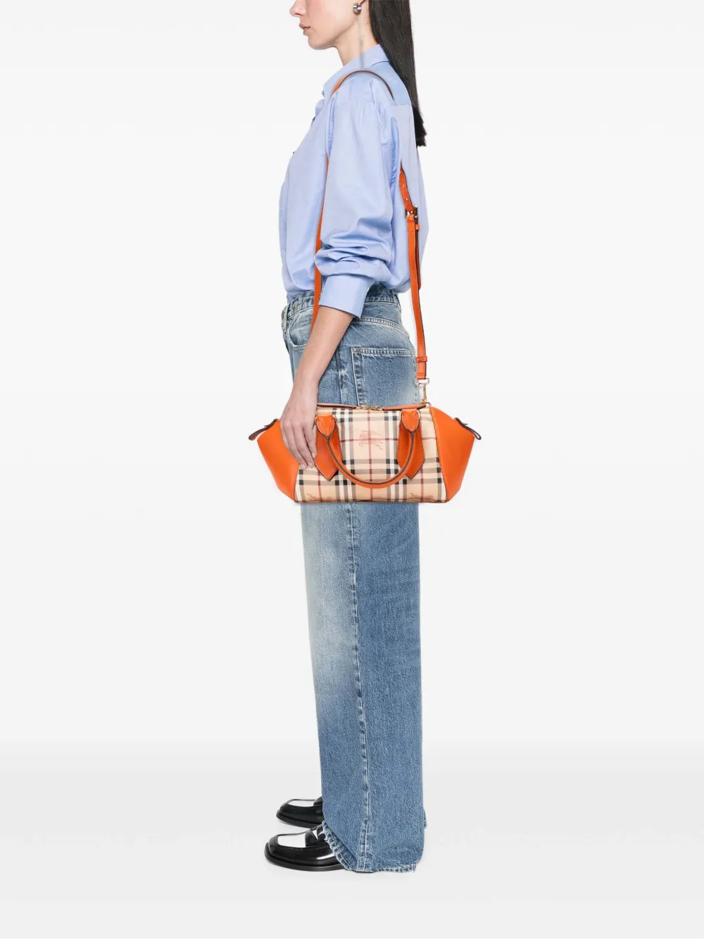 Burberry Pre-Owned 2000-2017 Small Haymarket Check Coated Canvas Blaze satchel | Pre-Owned | Image 2