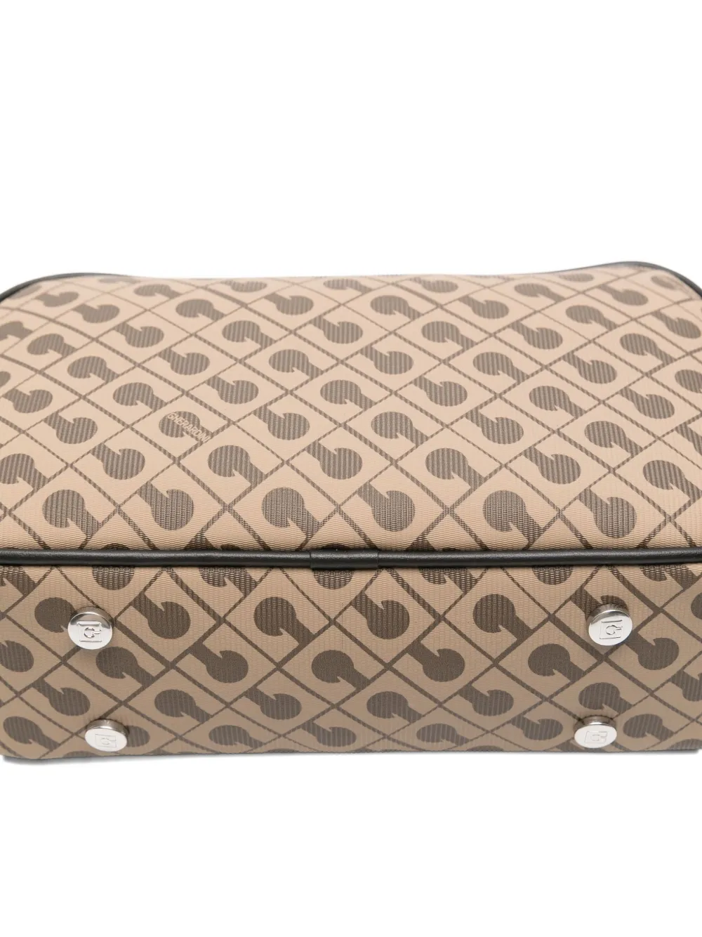 Gherardini Monogram-pattern Crossbody Bag In Brown