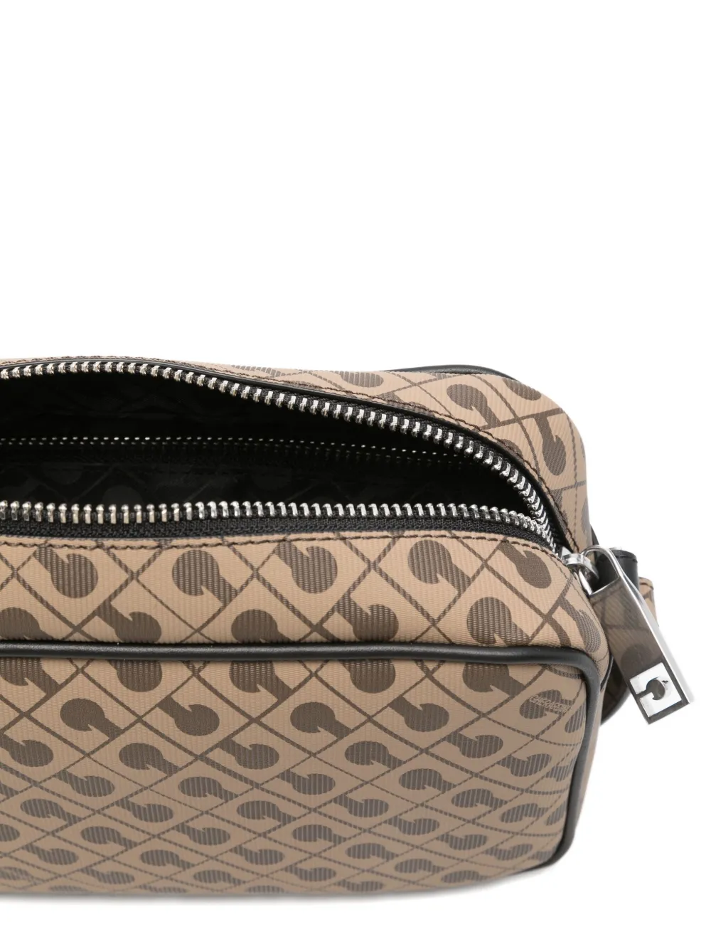 Gherardini Monogram-pattern Crossbody Bag In Brown