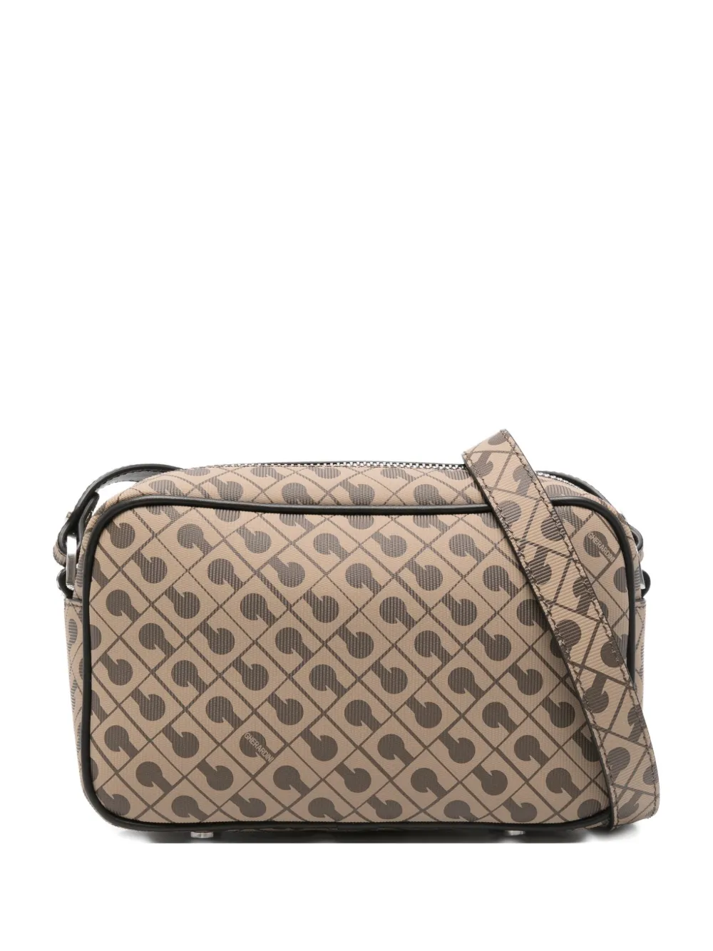 Gherardini Monogram-pattern Crossbody Bag In Brown