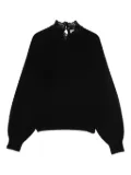 TWINSET lace-insert high-neck sweater - Black