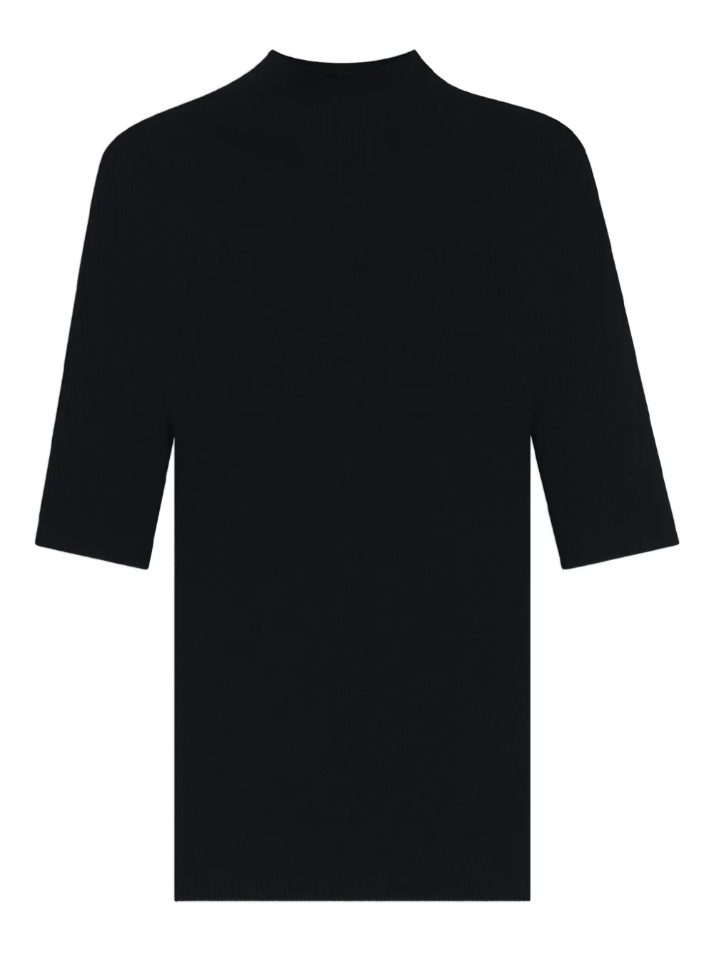 BOSS Geribbeld T-shirt Zwart
