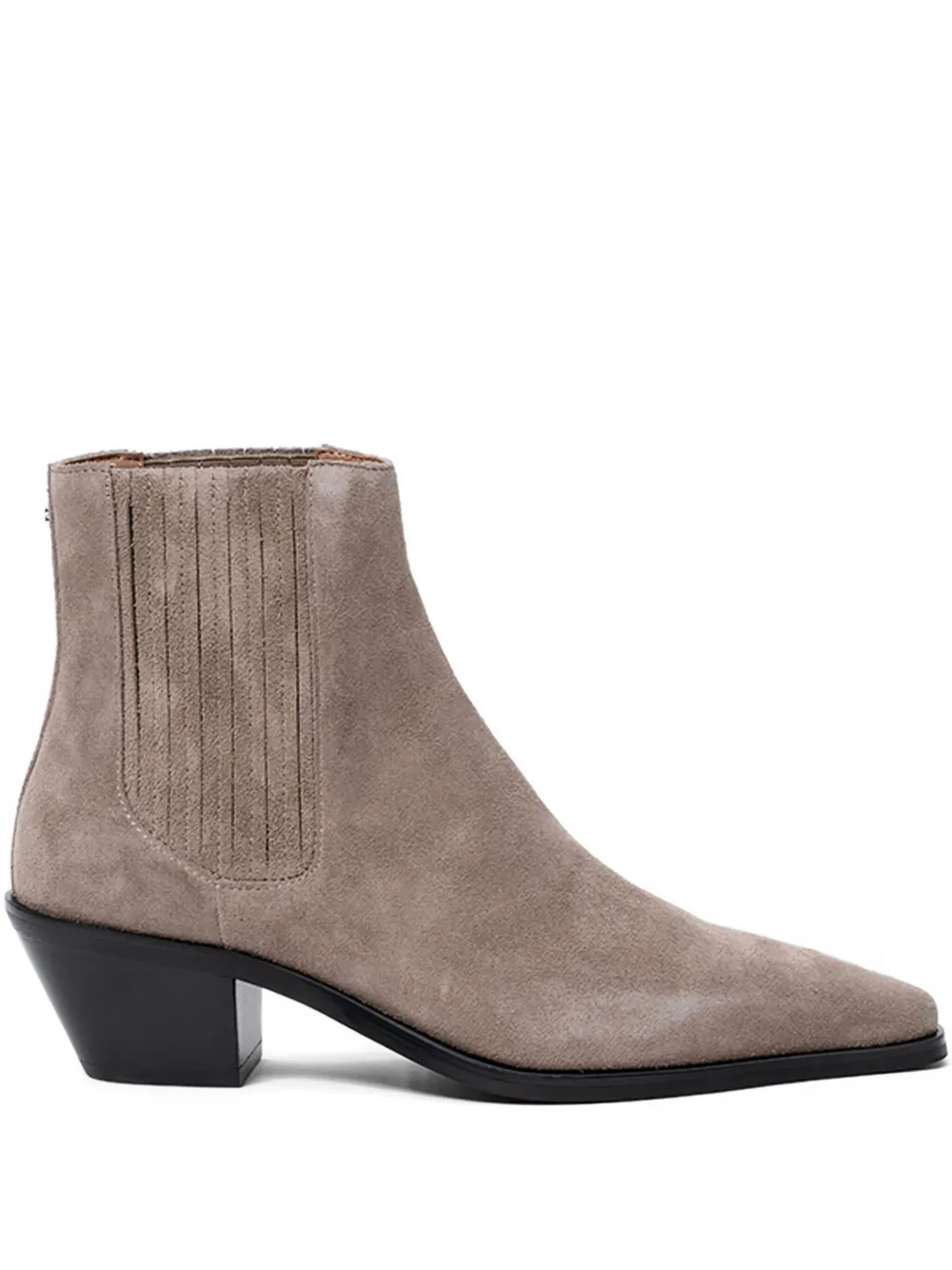 BOSS suede pointed-toe ankle boots Brown