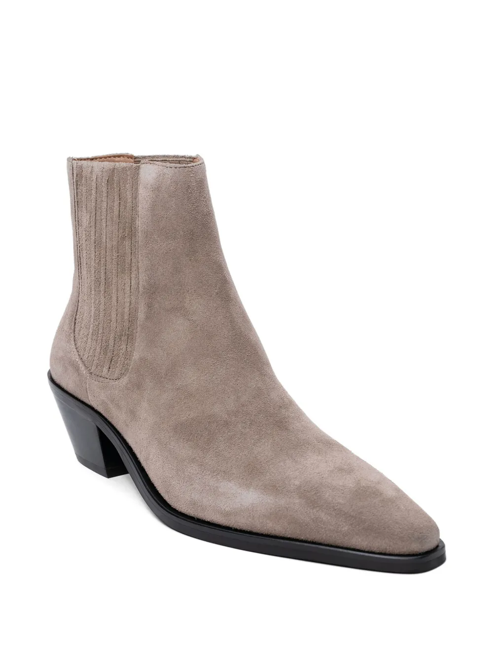 BOSS suede pointed-toe ankle boots Brown