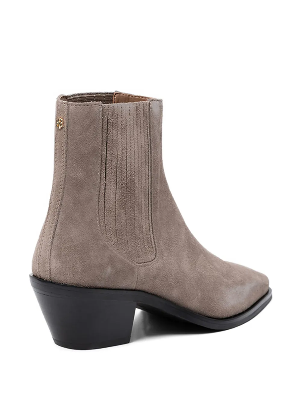 BOSS suede pointed-toe ankle boots Brown