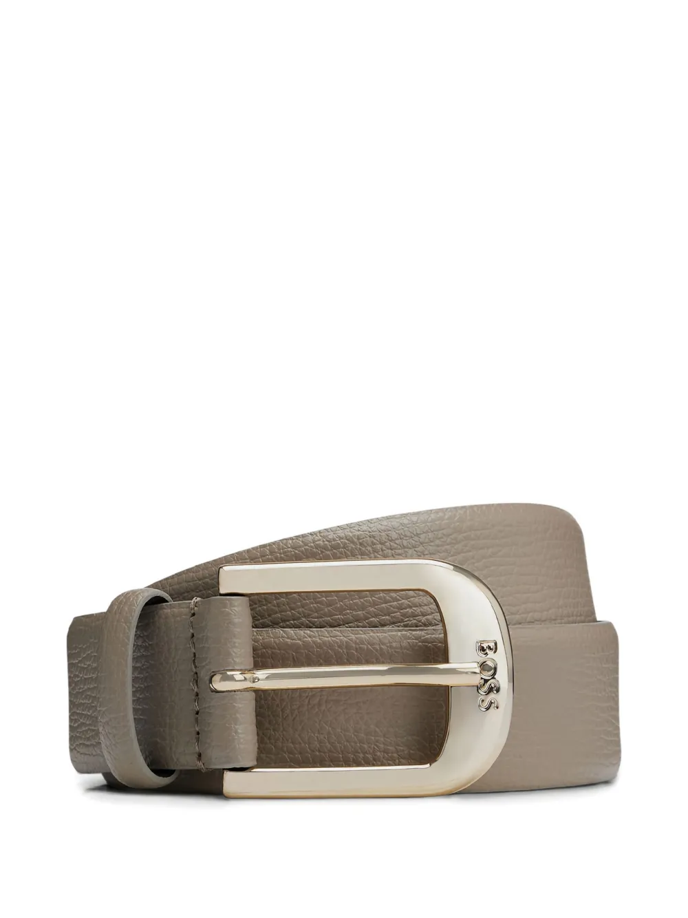 BOSS Cintura in pelle con fibbia - Toni neutri