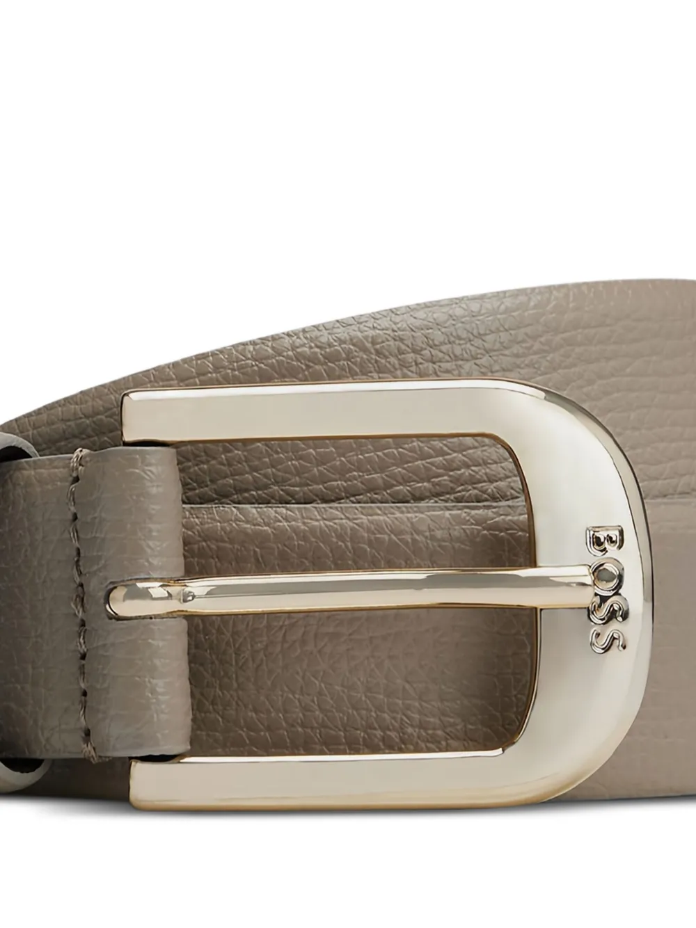 BOSS Leren gespriem - Beige