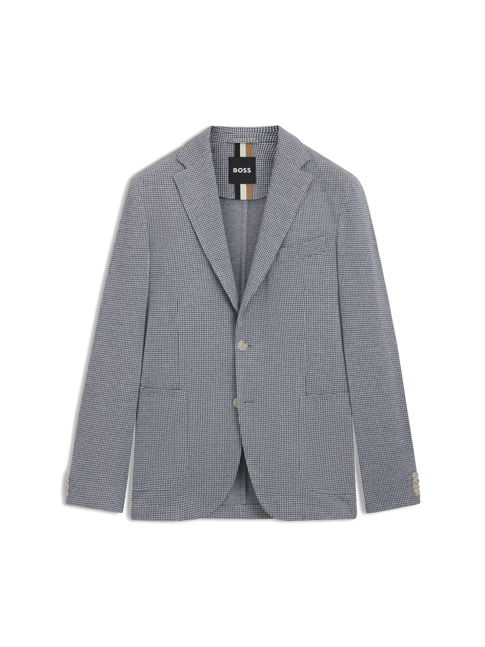 BOSS houndstooth check blazer Blauw