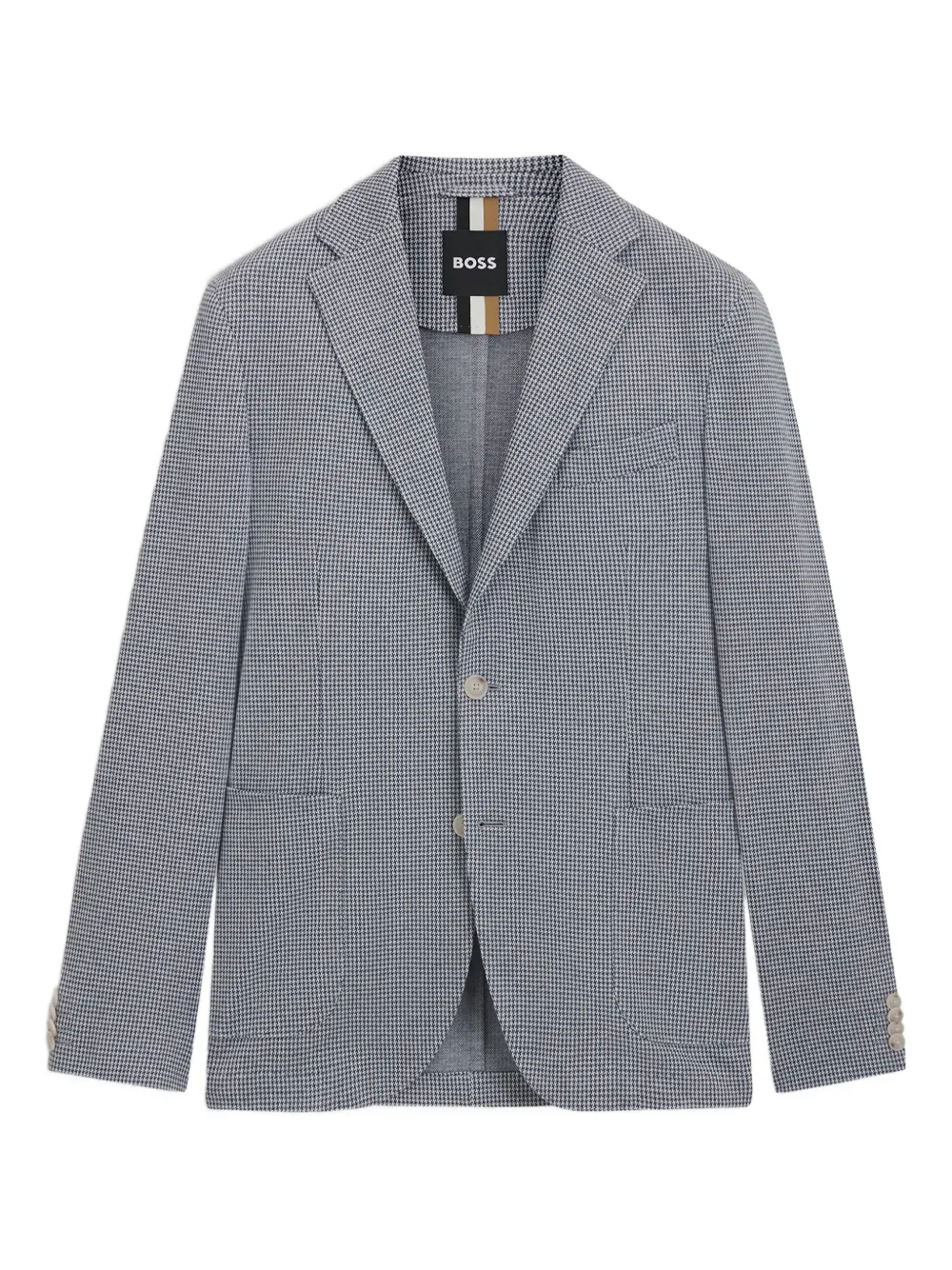 BOSS houndstooth check blazer Blauw