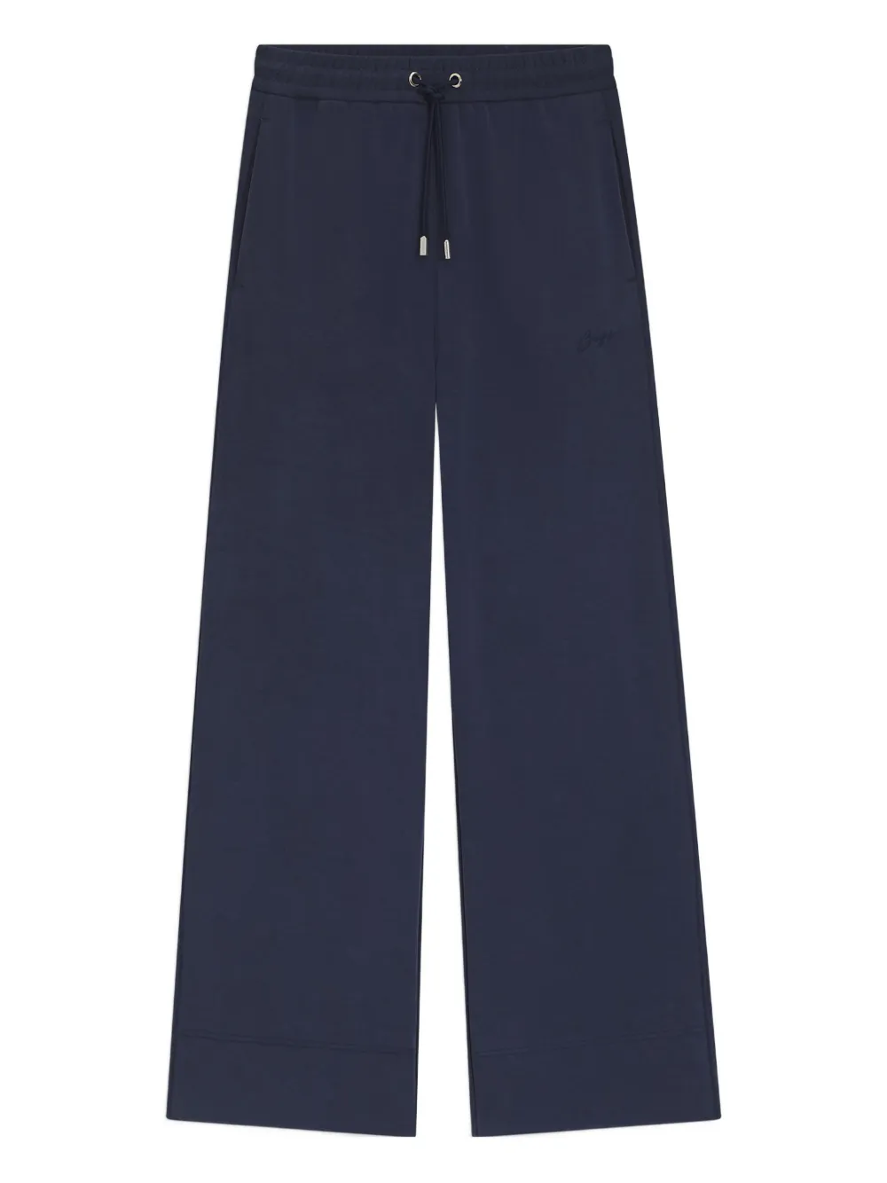 BOSS Broek met wijde pijpen en trekkoord Blauw