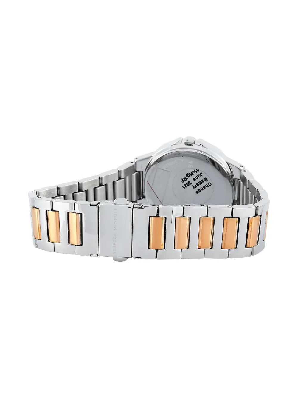 Pre-owned Rebecca Minkoff Cali Two-tone 34mm In White
