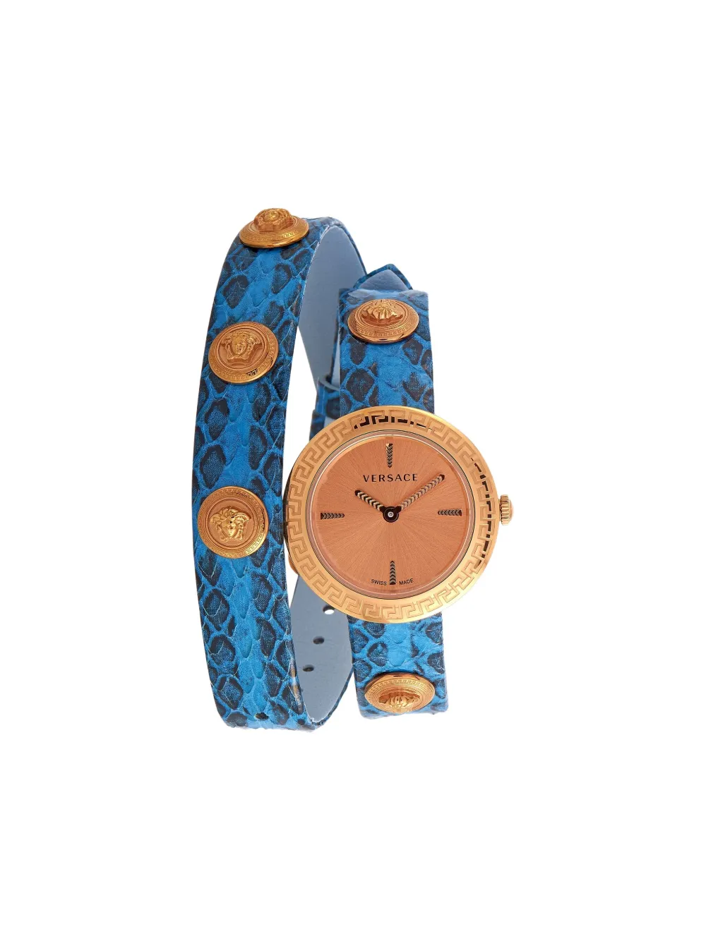 Versace Pre-Owned studded Medusa 28mm - Marrone