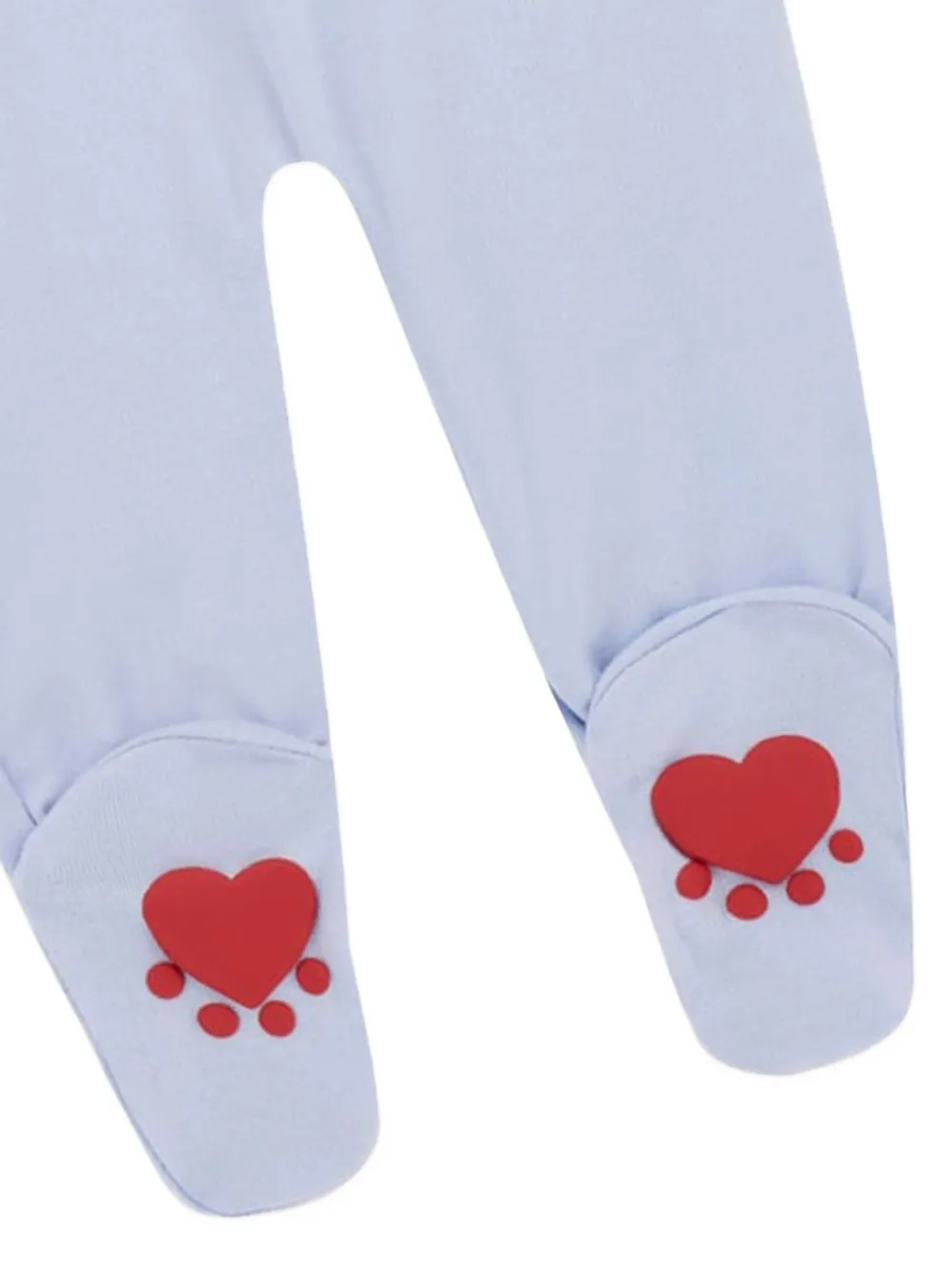 Guess Teddy-print Heart-appliqué Babygrow In Blue