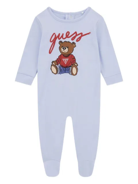 guess kids pelele con aplique de corazón y motivo de oso