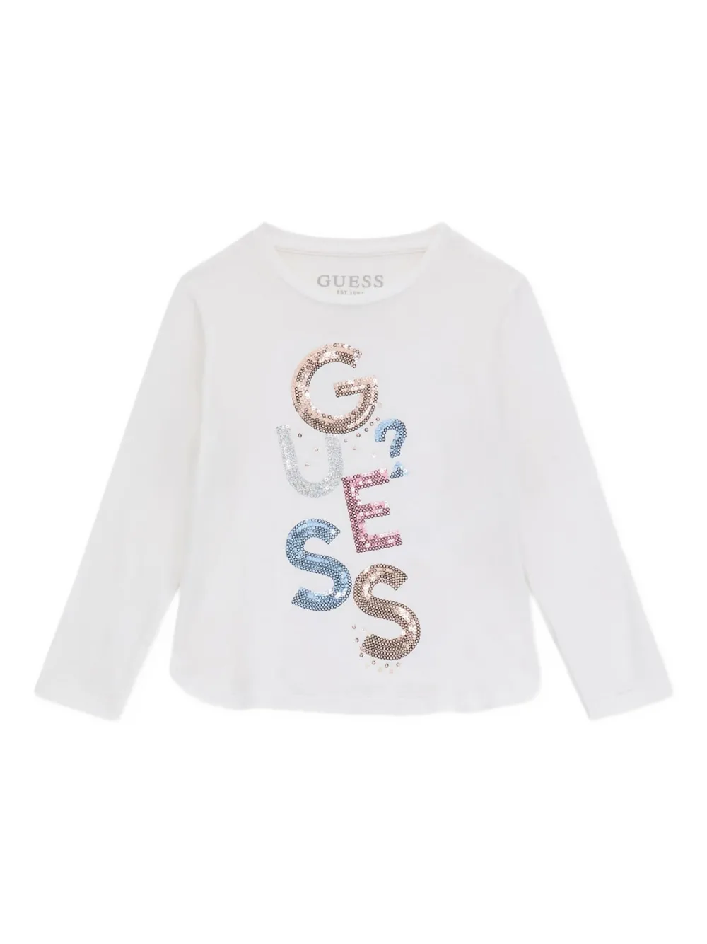 Guess kids Top met pailletten Wit
