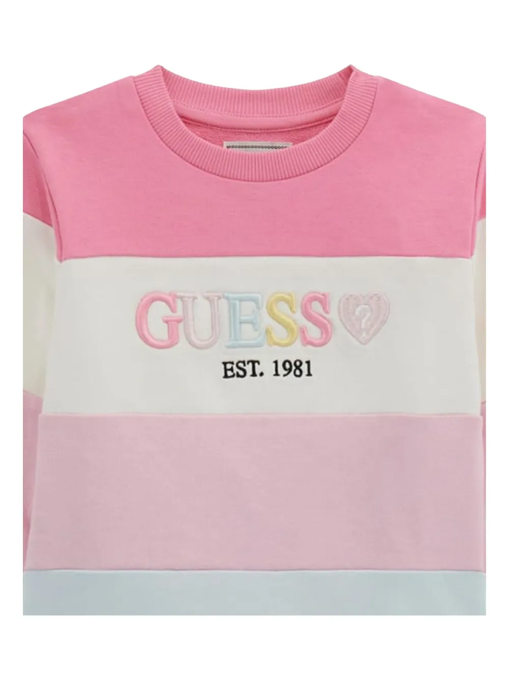 guess kids Sweater met geborduurd logo Roze
