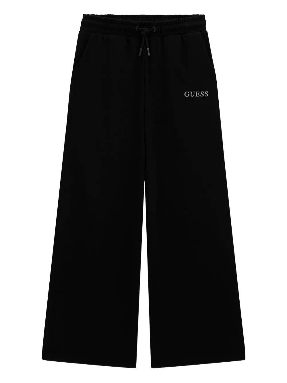 Guess kids Broek met elastische tailleband Zwart
