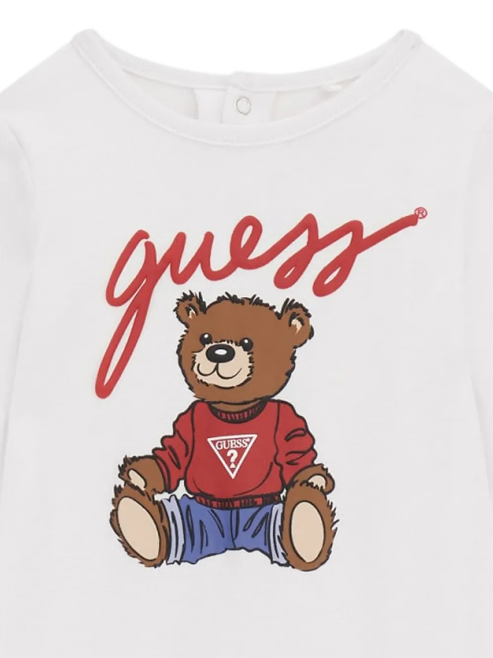 guess kids Pyjama met beerprint Wit