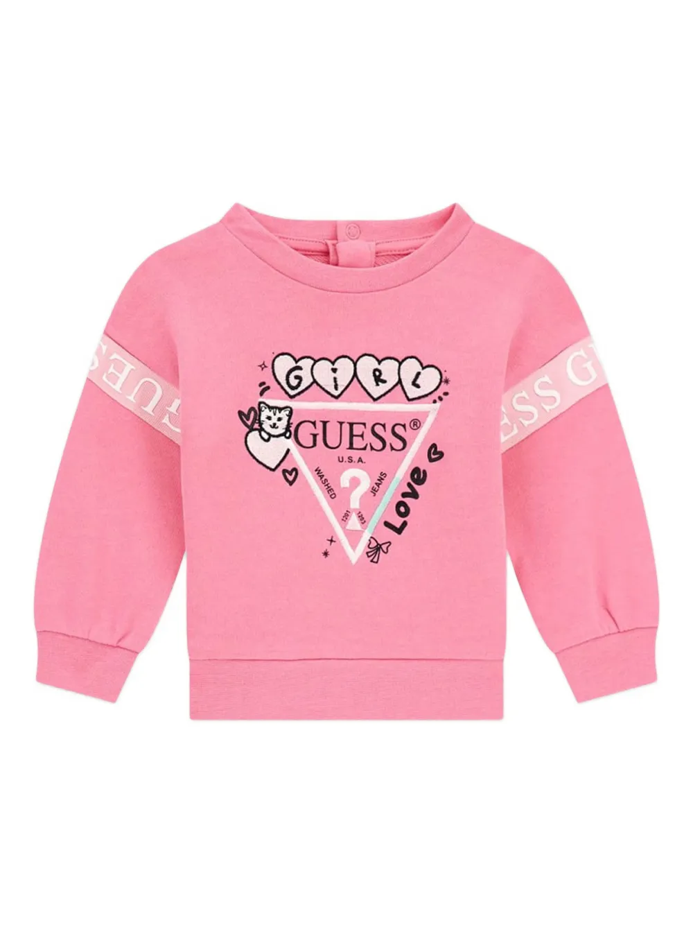 guess kids Trainingspak met logoprint Roze