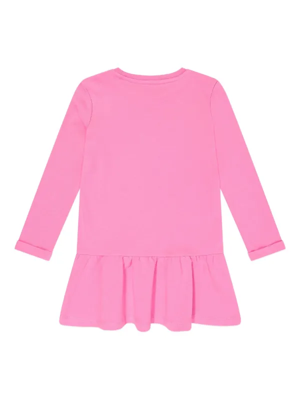 Guess Kids logo-print Ruffled Mini Dress Pink FARFETCH IN