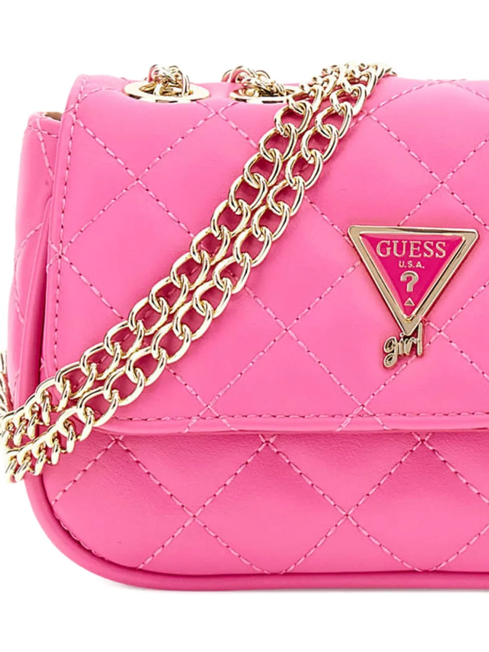 guess kids Gewatteere schoudertas met kettingband Roze