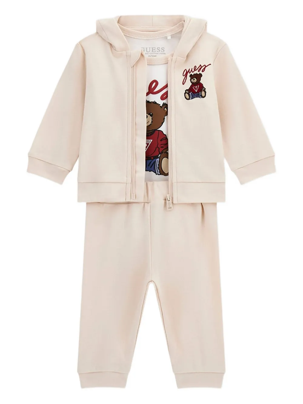 Guess kids Trainingspak met teddybeer-print Beige