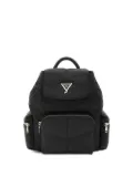 guess kids quilted logo-plaque backpack - Black