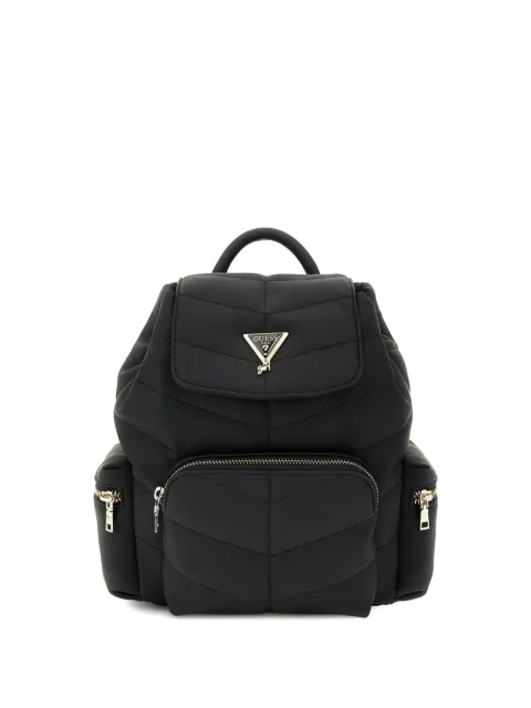 guess kids quilted logo-plaque backpack