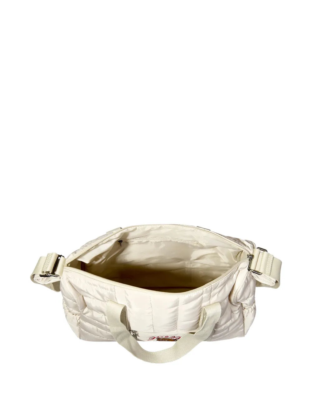 Guess Quilted Teddy-patch Changing Bag In White