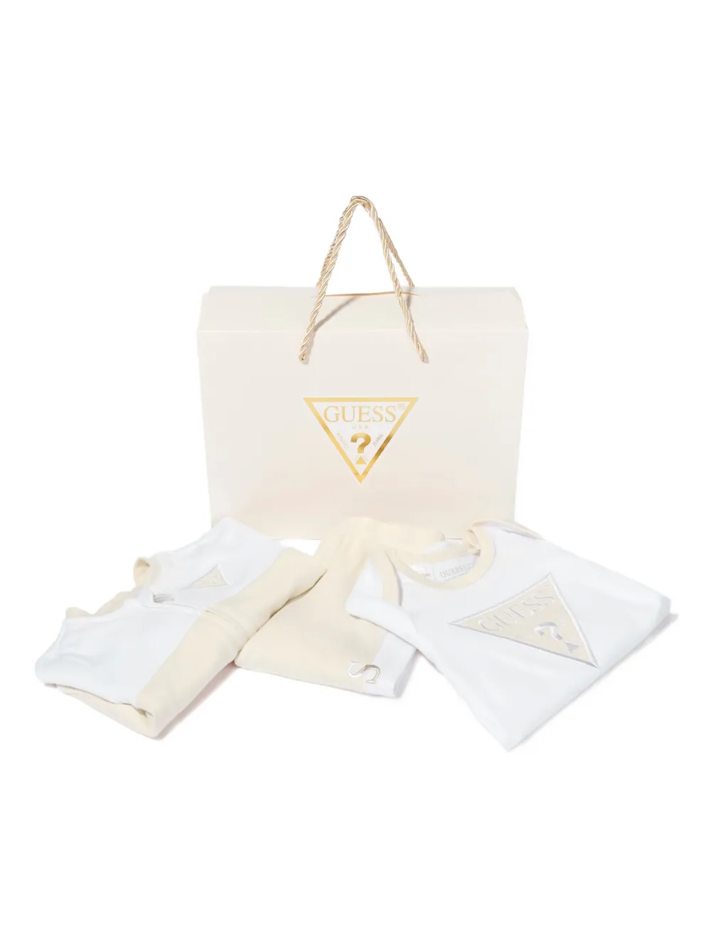 Guess Logo-detail Tracksuit (set Of Three) In Neutral