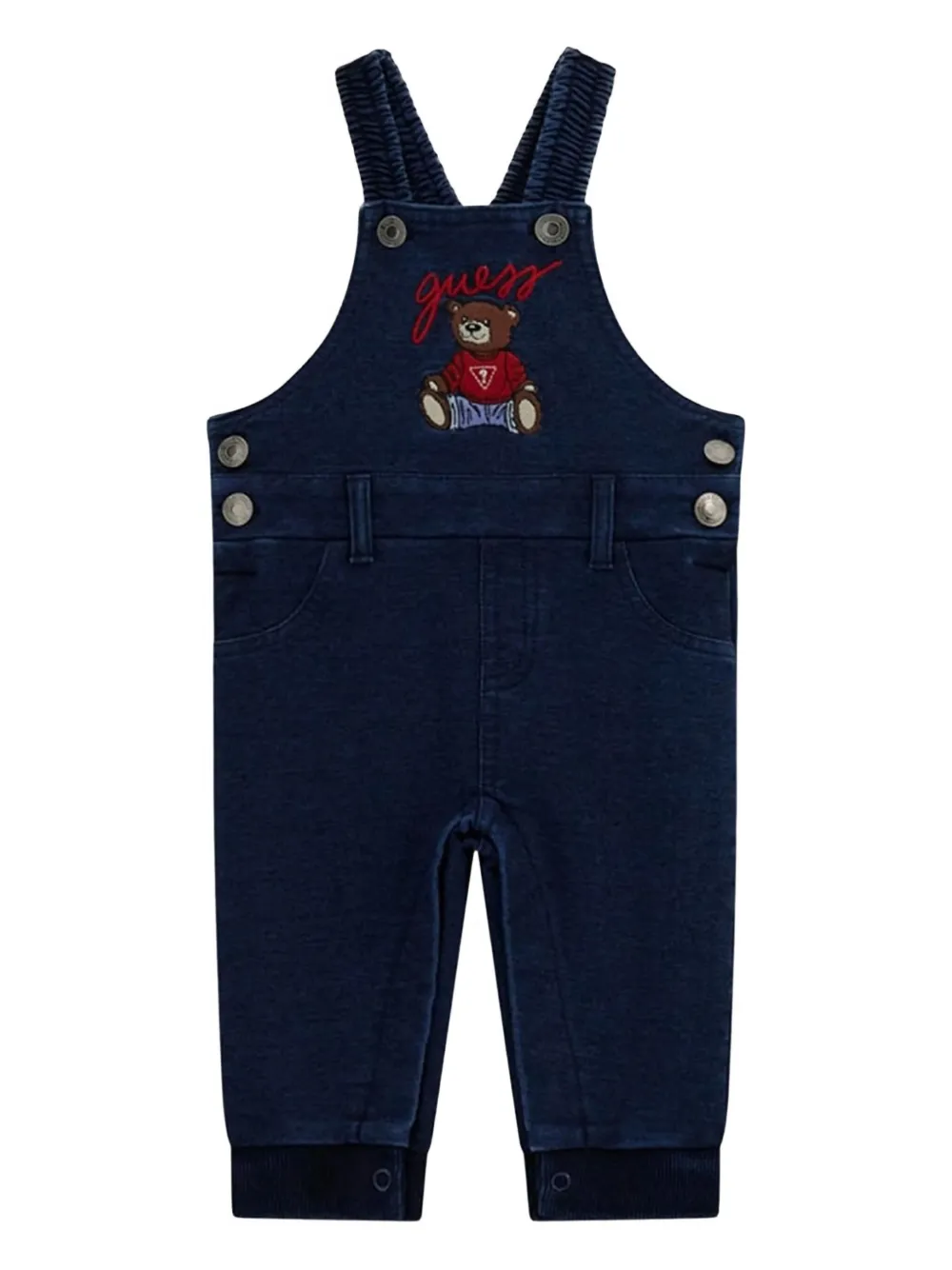 guess kids Romperset van spijkerstof met geborduurde teddybeer Blauw